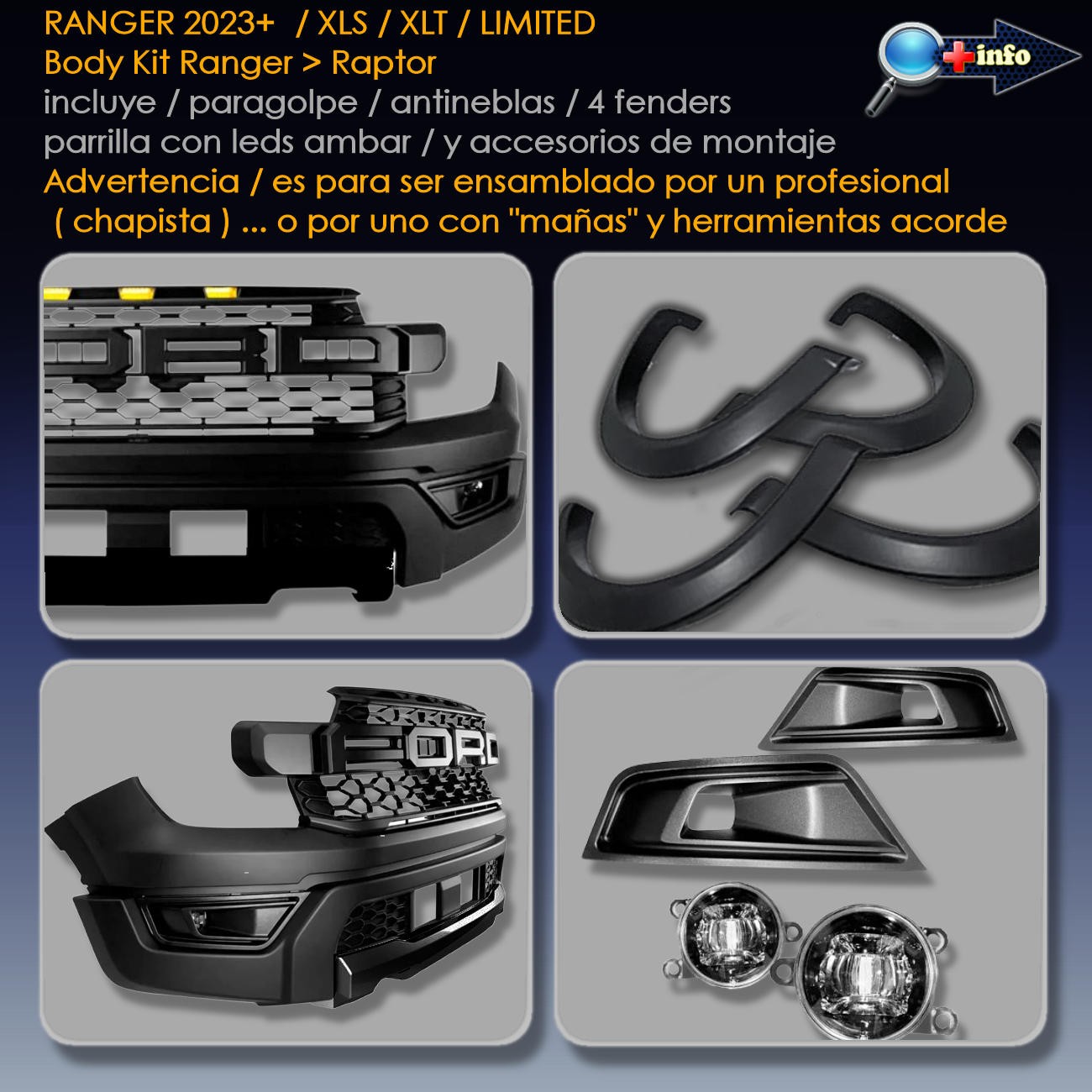 Body Kit RAPTOR XLS XLT LTD
2023 - 2026